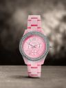 Fossil Women Pink Embellished Dial & Pink Ceramic Bracelet Style Straps Analogue Watch...