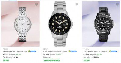 Up to 72% Off Fossil Watches