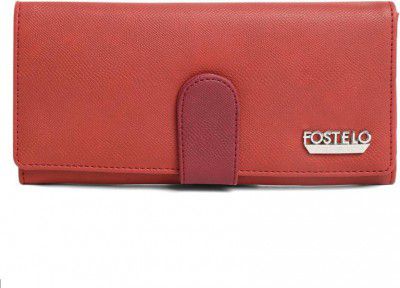 FOSTELO  Casual Red Clutch