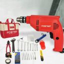 FOSTER FKS-032 SUPREME General Purpose tool bag with Forward/Reverse Drill machine Pistol Grip Drill MADE IN INDIA (10 mm Chuck Size)...