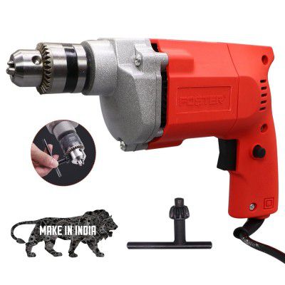 Foster FPD-010A 10 millimeters Chuck Size 400-Watt Pistol Grip Drill Machine, red