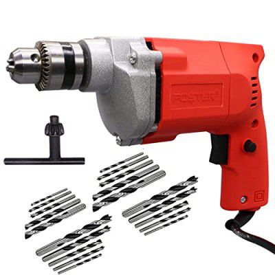 FOSTER FPD-010A 400W Drill Machine with20 High Quality Bits Pistol Grip Drill (10 mm Chuck Size)