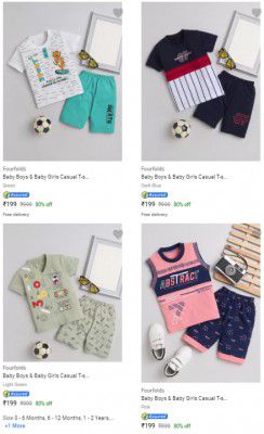 Fourfolds Kids Apparel Combos Starts ₹199