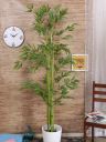 Fourwalls Decorative Artificial Bamboo Floor Plant Without Vase (7 Branches, 170 cm Tall, Green)...