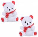 Fourwalls Teddy Bear as Gift for Girlfriend Love Wife Birthday Special| Valentine Gifts for Girlfriend (15 cm Tall, White, Set of 2)...