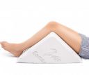 FOVERA Angle Bed Wedge Knee or Leg Pillow - Relieves Lower Back Pain (White Bamboo Cover - L Size)...