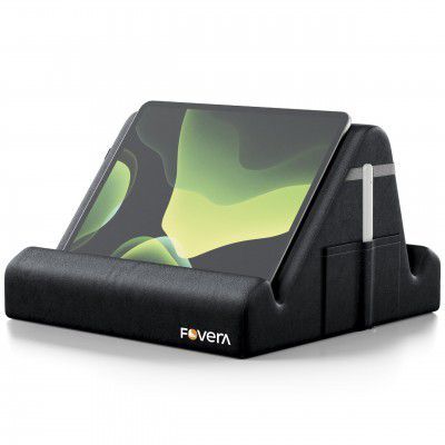 FOVERA Tablet Pillow Stand | Soft Multi-Angle Lap Stand for 7-13” Tablets & Phones 