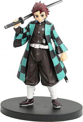 FowWelt Demon Slayer Tanjiro Action Figures Height-16CM Multicolour PVC Collectible for Anime Fans - Tanjiro 16Cm
