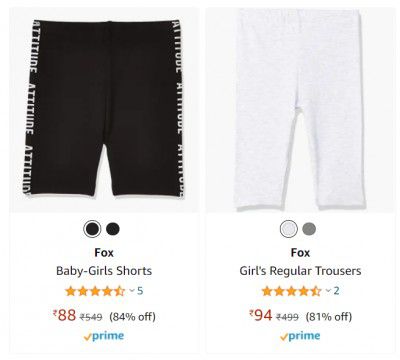 Fox Baby-Girls Shorts Starting at ₹88