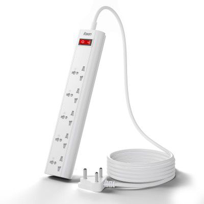 FOXIN Surge Protector, 5 Universal Sockets, 2500 Watt, 2 Meter 6.5 Feet Cord
