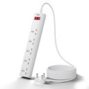 FOXIN Surge Protector, 5 Universal Sockets, 2500 Watt, 2 Meter 6.5 Feet Cord...