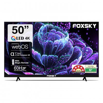 Foxsky (50 inch) Frameless Series 4K UHD QLED Smart TV FS50GATV
