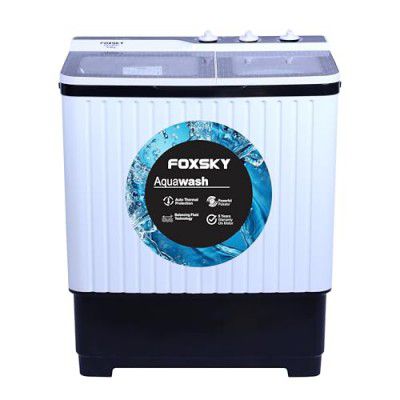 Foxsky 8.0 kg Semi-Automatic Top Load Washing Machine Appliance (Aqua Wash)