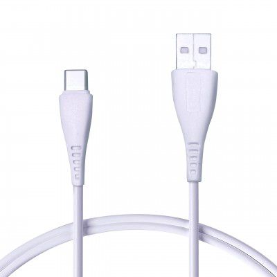 Foxsky Type C USB 3 Ampere Fast Charging Data and Sync Cable 1.5M - White