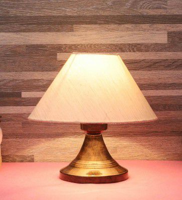 Foziq Castries Black Fabric Shade Night Lamp With Metal Base