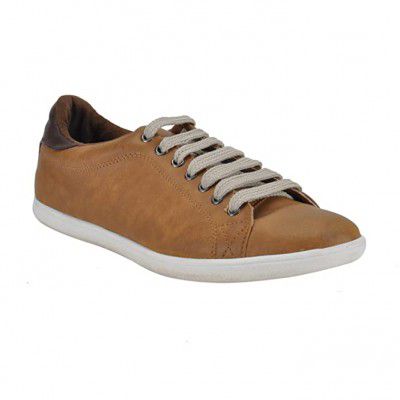Franco Leone Tan Mens Casual Sneakers