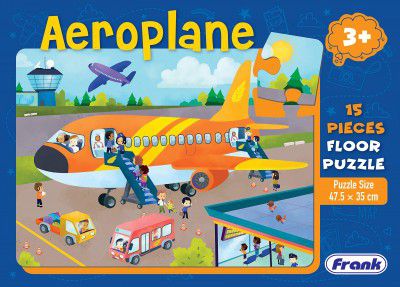 Frank 15 Pieces Floor Puzzle for 3 Year Old Kids and Above (Aeroplane)