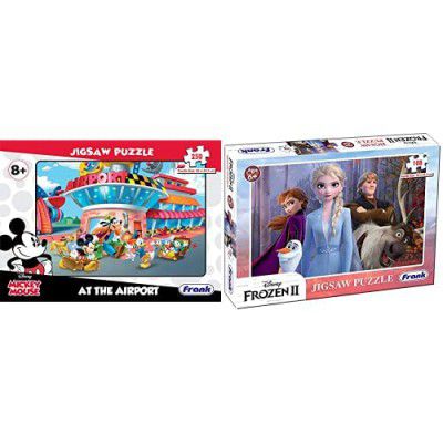 Frank Disney Mickey Mouse - &Frank Disney Frozen 2 108 Piece Jigsaw Puzzle for Kids for Age 6 Years Old and Above, Pack of 1, Multicolor