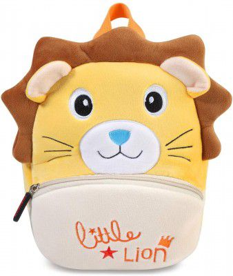 Frantic Soft Cartoon Animal Velvet Plush School Backpack Bag For 2 To 5 Years Boys/Girls - Nursery, Preschool, Picnic