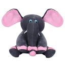 Frantic Soft Plush Fabric Baby Red Teddy Bear with Neck Bow (Elephant_Grey, Elephant)...