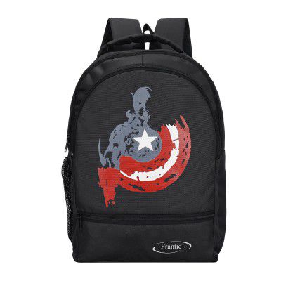 Frantic Waterproof Polyester Backpack for Men/Women Class 1 To 8 Travel, Business, College School With Smooth Runner Zipper and Lightweight Casual Bag