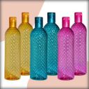 frazix Dimond Design Plastic Fridge,office,Home Water Bottle 1000 ml Bottle  (Pack of 6, Multicolor, Plastic)...