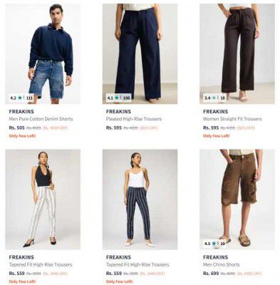 Upto 86% OFF - Freakins Clothing