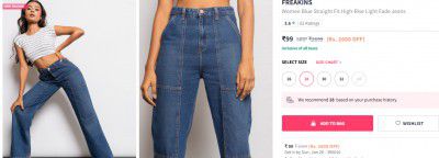 FREAKINS Women Blue Straight Fit High-Rise Light Fade Jeans
