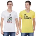 Free Authority Mens V Neck Quarantine Tshirts (Pack of 2)...