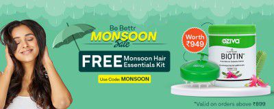 FREE Monsoon Hair Essentials Kit on orders above ₹899