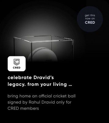 Free Signed Ball From Rahul Dravid with 31258 Cred Coins