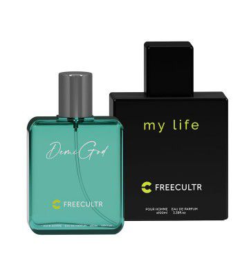 FREECULTR EDP Demigod and My Life Perfume For Men | Long-Lasting | 24-Hour Freshness | Premium Fragrance | Mood Lifter + Confidence Amplifier | Versatile - 50+100 ml