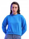Freehand Women Regular Fit Solid Crop Overhead Crewneck Sweatshirt...