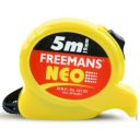FREEMANS NEO 5m:19mm Steel Inchi Pocket Measuring Tape with Unbreakable ABS Case, Click-Action Front Lock, Finger Stop Protection, Hand Strap and Belt Clip...