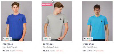 Freesoul Tshirts Starts ₹179