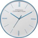 French Connection Analog 30 cm X 30 cm Wall Clock  (Blue, With Glass, Standard)...