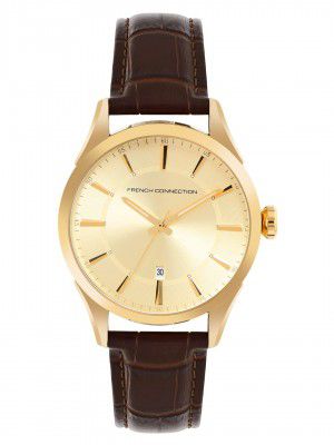 French Connection Analog Gold Dial Mens Watch-FCP31G