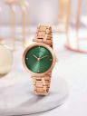 French Connection Analog Green Dial Women's Stainless Steel Watch-Fcn0104Rgm...