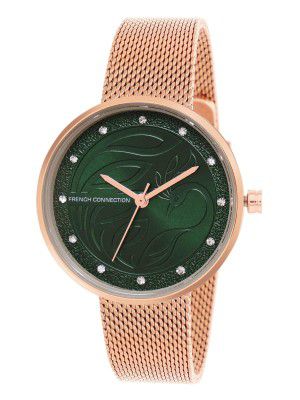 French Connection Analog Green Dial Womens Watch-FCN00038B