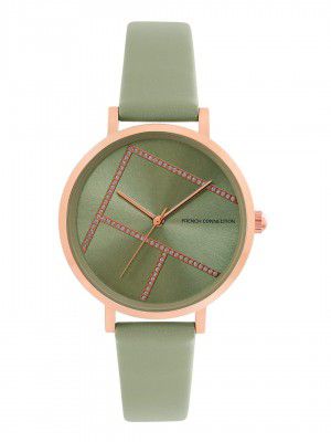 French Connection Analog Green Dial Womens Watch-FCN00012B