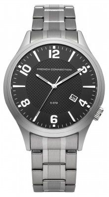French Connection Analog Grey Dial Mens Watch-FC1260SMA
