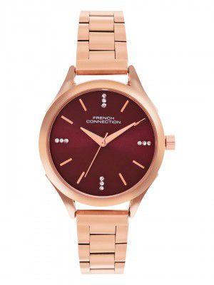 French Connection Analog Marron Dial Women's Watch-FCN099RGM