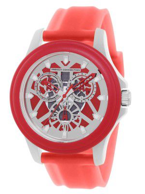 French Connection Analog Red Dial Men's Watch-FC178R