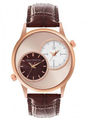 French Connection Analog Rose Gold Dial Mens Watch-FCN00023D