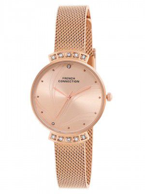French Connection Analog Rose Gold Dial Women's Watch-FCN00032D