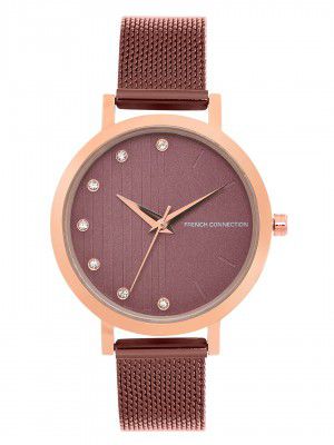 French Connection Analog Women's Watch (Dial Colored Strap)