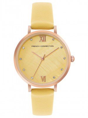 French Connection Analog Yellow Dial Women's Watch-FCN00065C