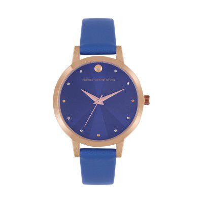 French Connection Leather Analog Blue Dial Women's Watch-Fcn00017J, Band_Multicolor