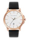 French Connection Leather Spring-Summer 2023 Analog Silver Dial Men's Watch-Fcn00058D, Band_Black...