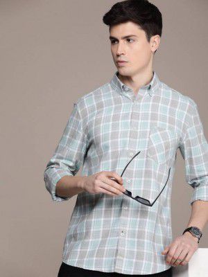 French Connection Men Slim Fit Checkered Casual Shirt